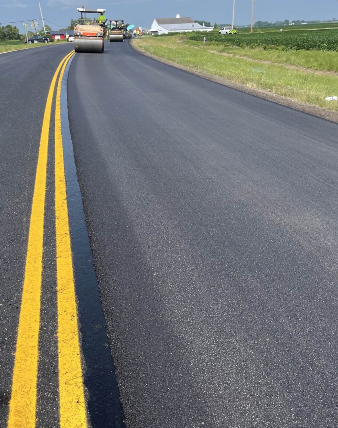 J-Band Shadow appears on a freshly paved HMA mat