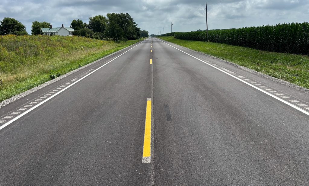 Coles County HSIP shoulder rumble strips