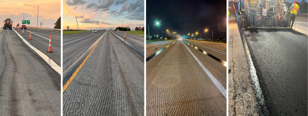 VRAM is applied before the HMA surface course paving. As the rolling operation works across the mat, the VRAM material migrates up into the air void in the pavement above it, effectively creating a dense and durable joint area.
