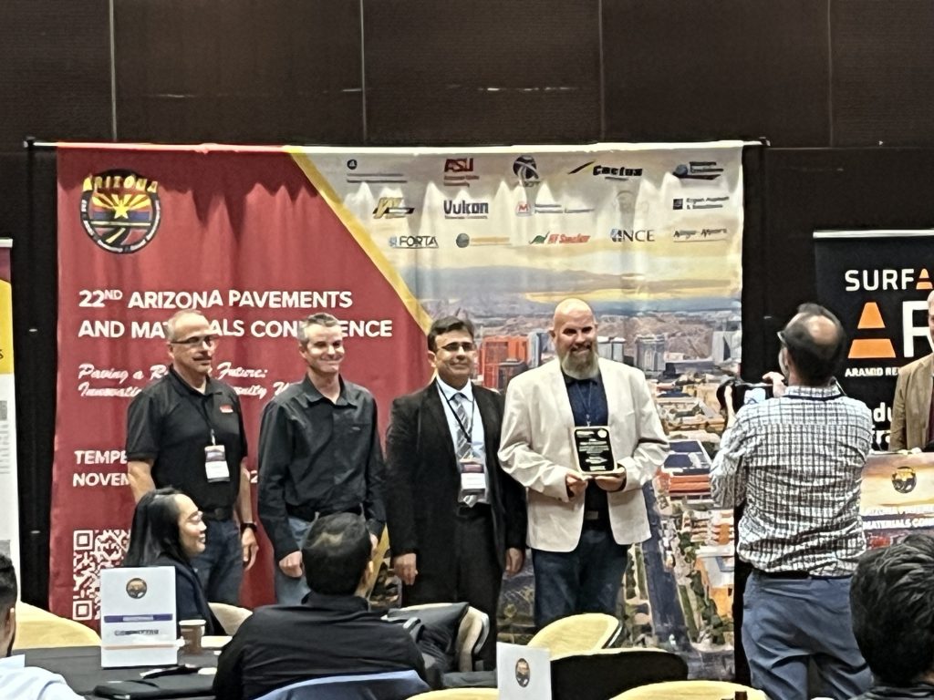 City of Mesa team accept their award for Sustainability and Innovative Reconstruction